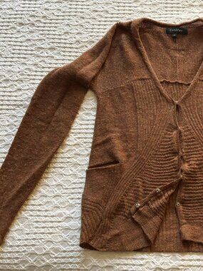 Cotelac, Size 1, 90% Alpaca 10% Polyamide button-front Cardigan